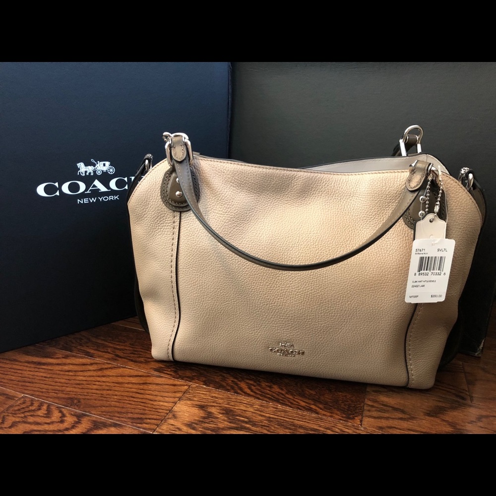 Coach Edie 28 Colorblock with Snake Detail